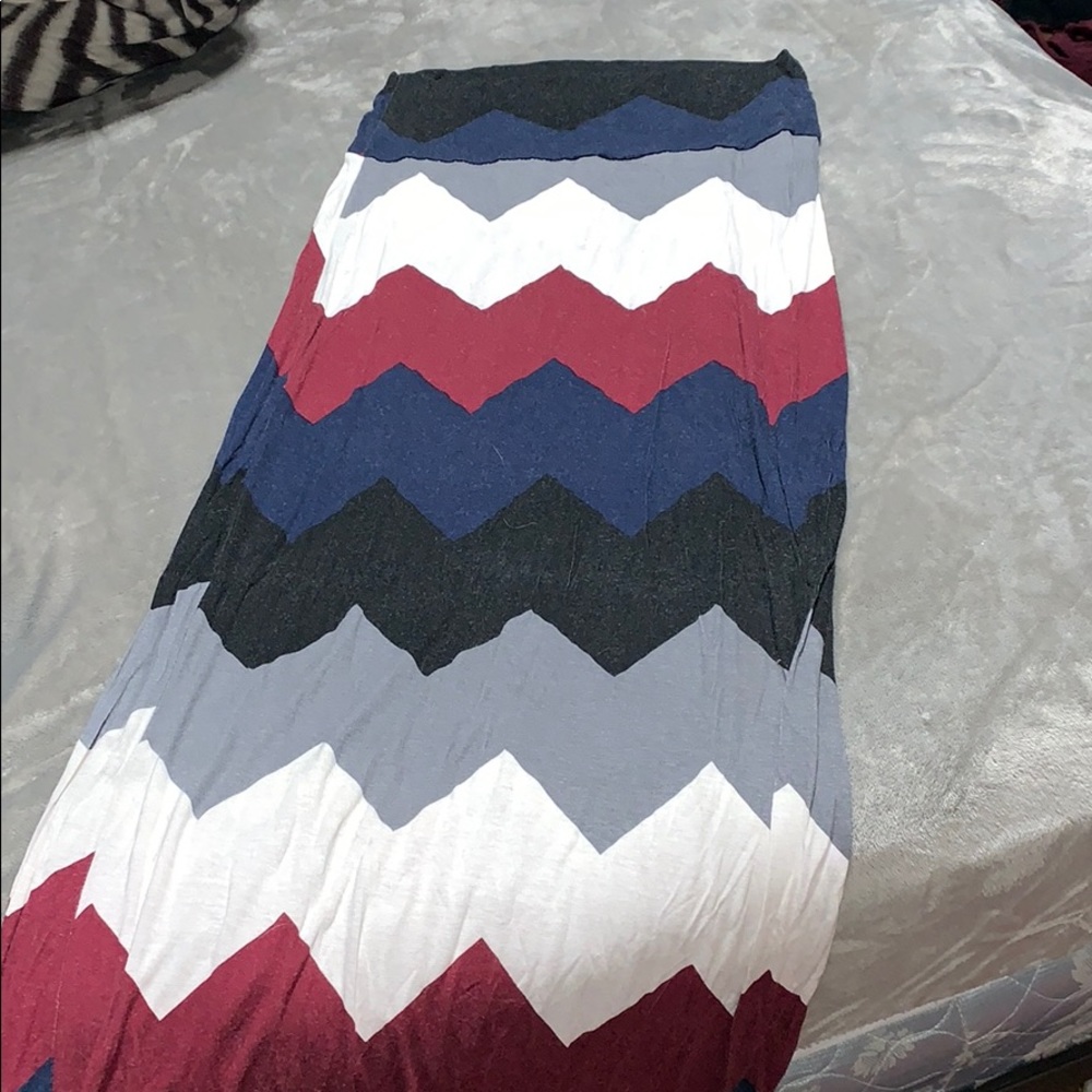 Chevron Maxi Skirt